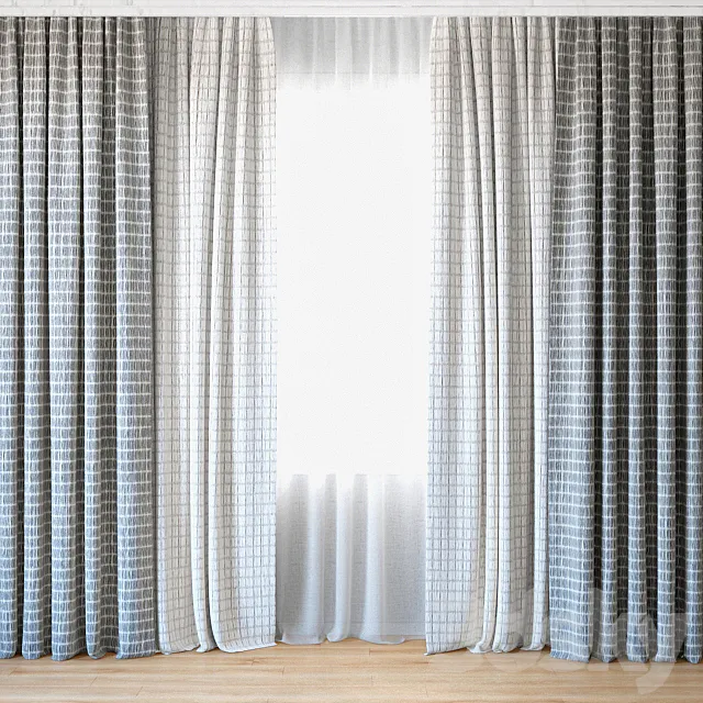 Curtains 41 | Curtains with tulle 3ds Max