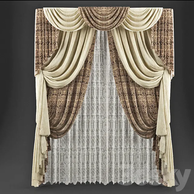 curtains 44 3ds Max