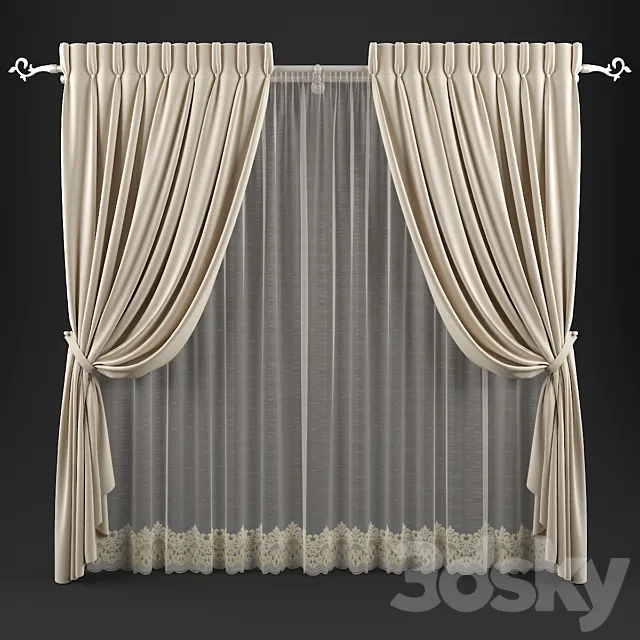 curtains 46 3DS Max Model