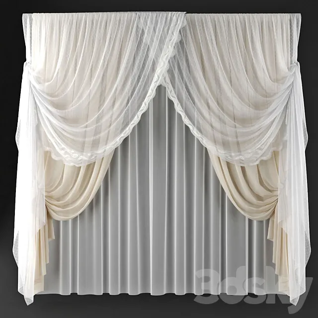 curtains 47 3DSMax File