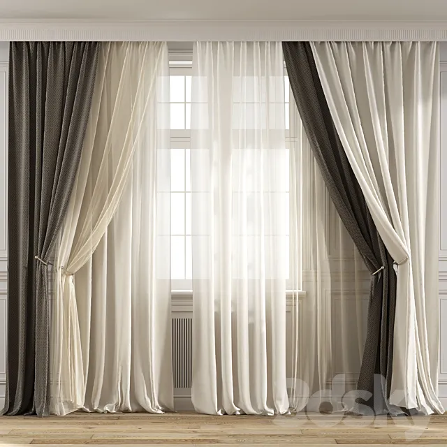 CURTAINS 542C – 3 Colors 3DS Max Model