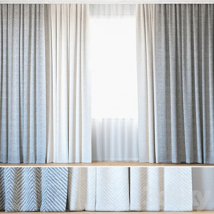 Curtains 94 | Curtains with Tulle | Backhausen | Rebbio grande 3DS Max