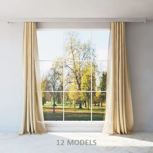 Curtains. A set of 12 models 3dsMax Model