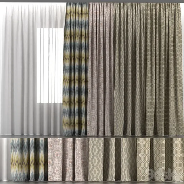 Curtains and tulle 5 3dsMax Model