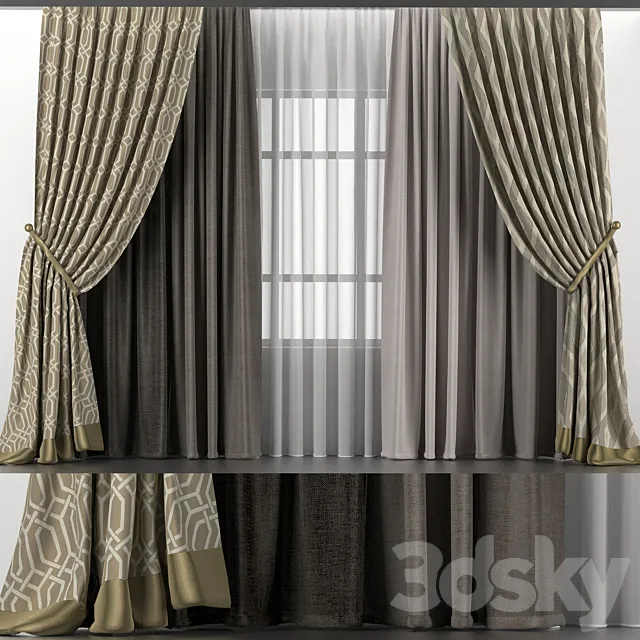 Curtains and tulle 9 3ds Max