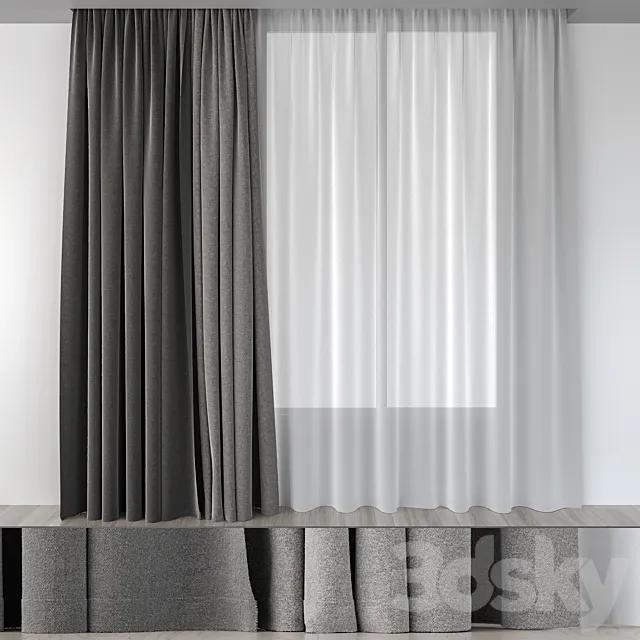 Curtains are gray 3ds Max