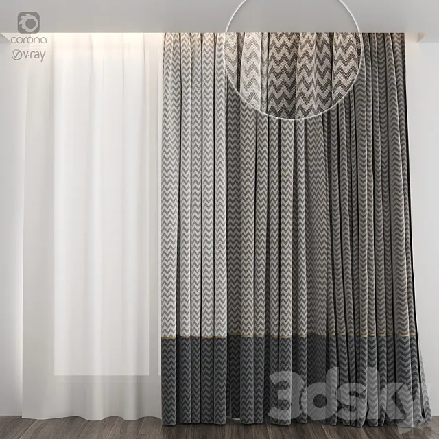 Curtains arrows 3ds Max