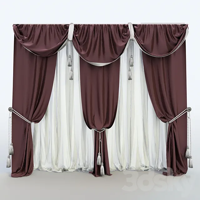 Curtains classic. 3DSMax File