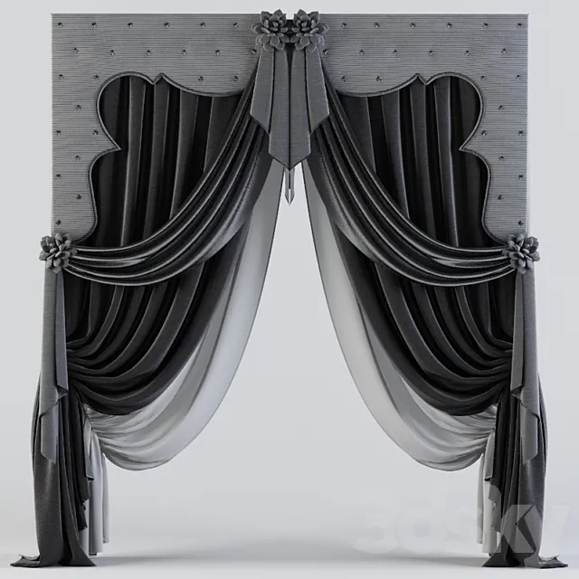 Curtains classical 2 3DS Max Model