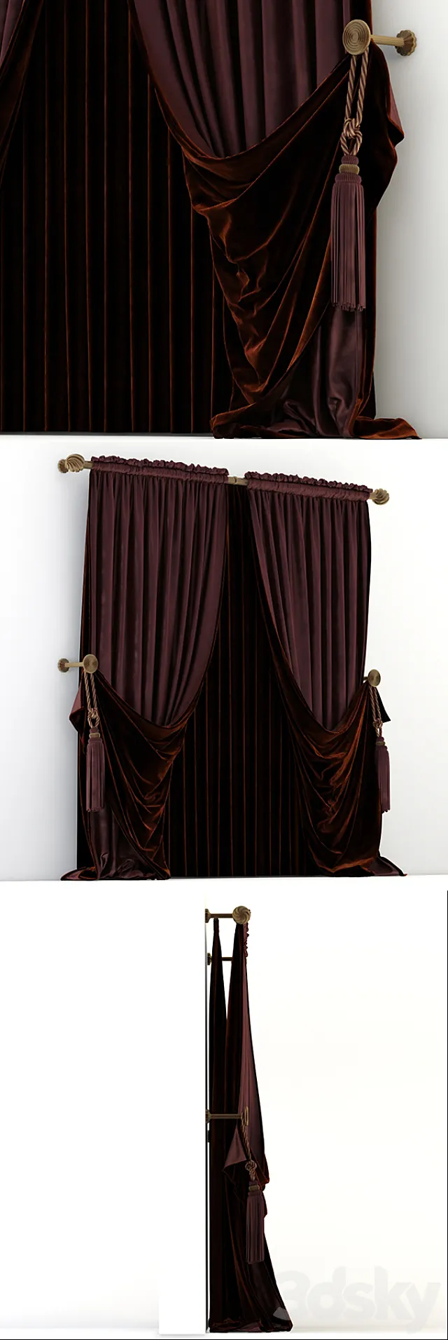 Curtains classical 2 3DSMax File