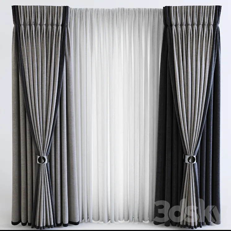 Curtains contemporary 3DS Max