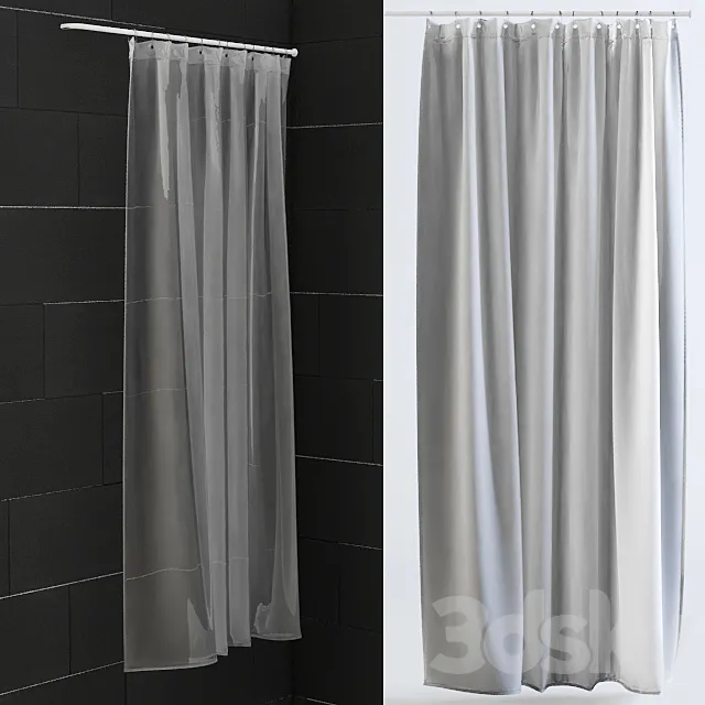 Curtains for bathroom 3DS Max Model