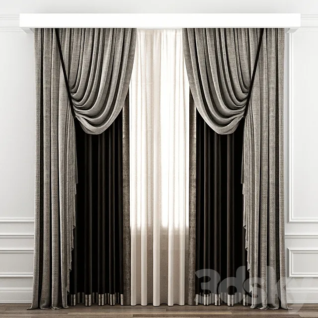 Curtains for interior №46 3DS Max Model