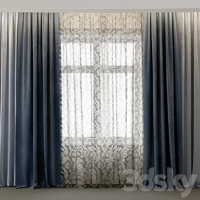 Curtains For interiors- 4 3DSMax File