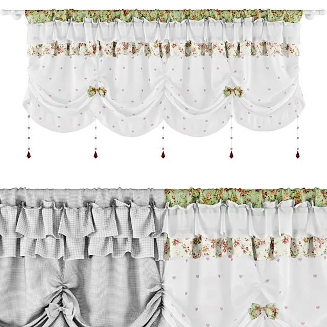 Curtains for kitchen 3DSMax File