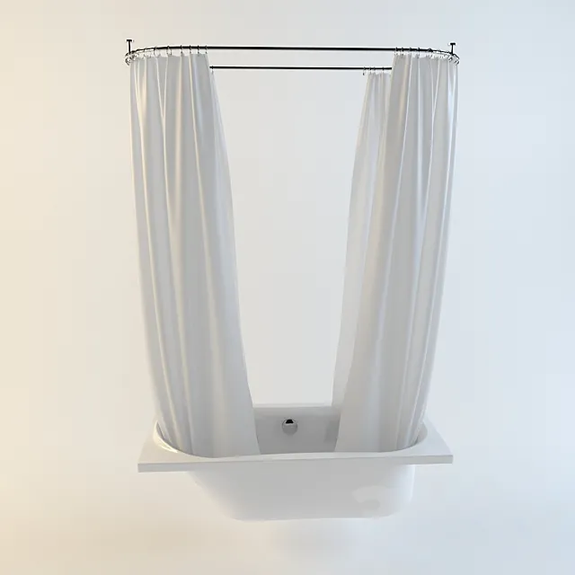 Curtains for the bathroom 3DSMax File