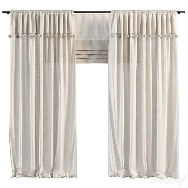 Curtains for the children`s room 3dsMax Model