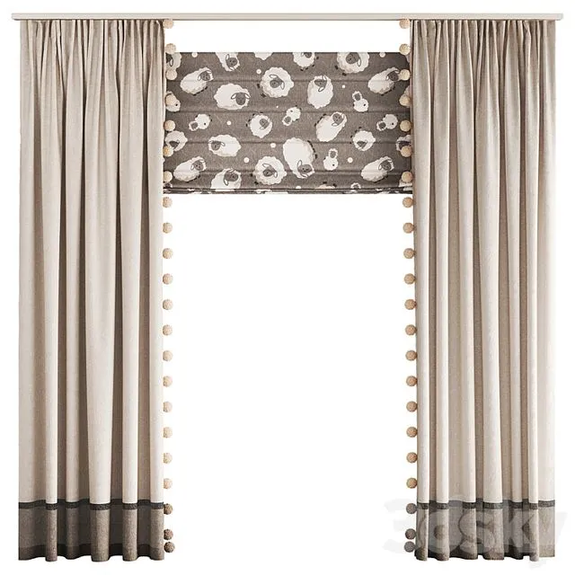 Curtains for the nursery 3dsMax Model