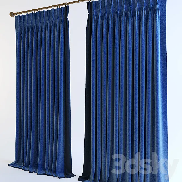 Curtains. French Twist 3ds Max