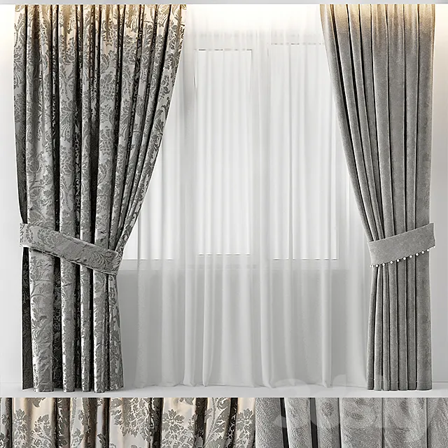 CURTAINS GLAM 3DS Max Model