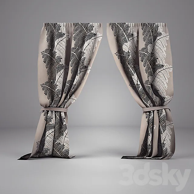 Curtains IKEA STOCKHOLM 3ds Max