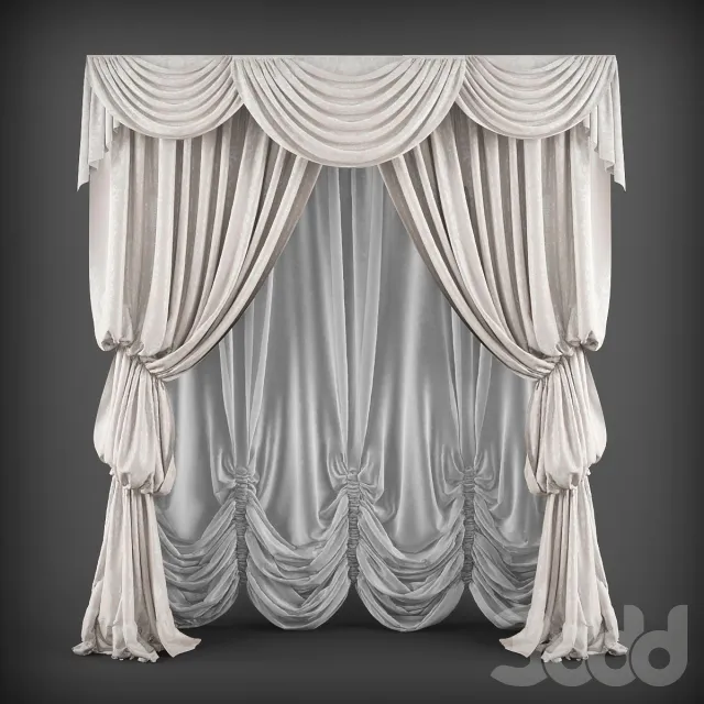 Curtains in a classic style (Shtory38) 3dsMax Model