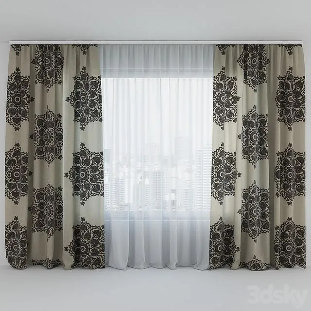 Curtains INDIAN LOOP 3dsMax Model