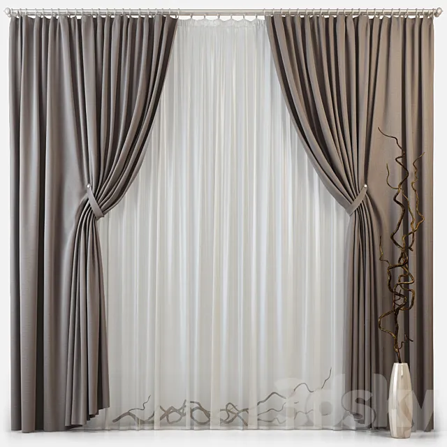 Curtains m10 3DS Max Model