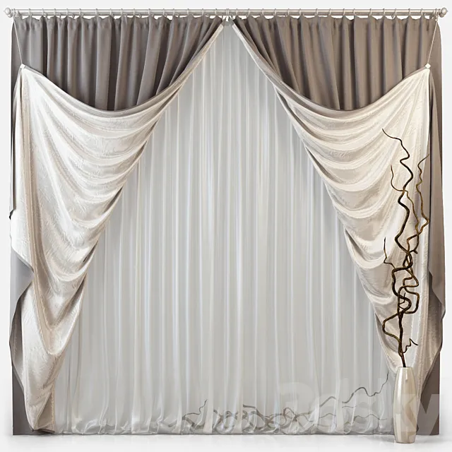 Curtains m14 3DS Max Model