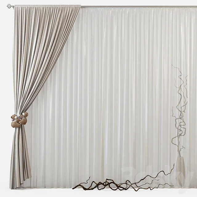 Curtains m22 3ds Max