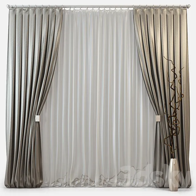 Curtains m25 3ds Max