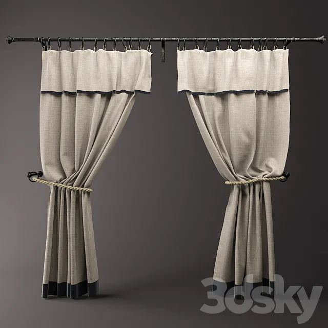 Curtains & rope 3DSMax File
