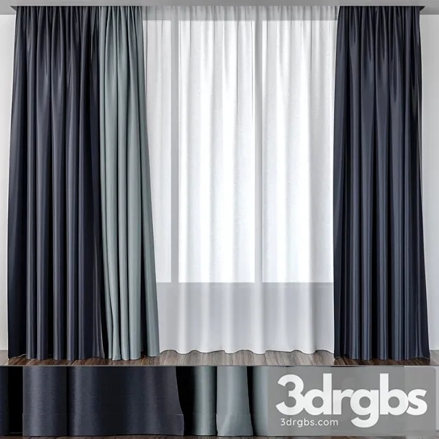 Curtains the evening sky blackout 3dsmax Download