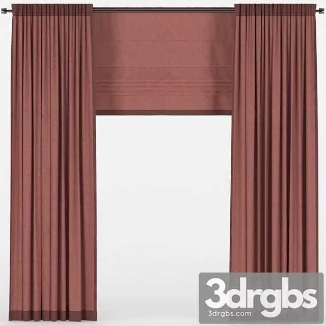 Curtains with a Roman Curtain 3dsmax Download