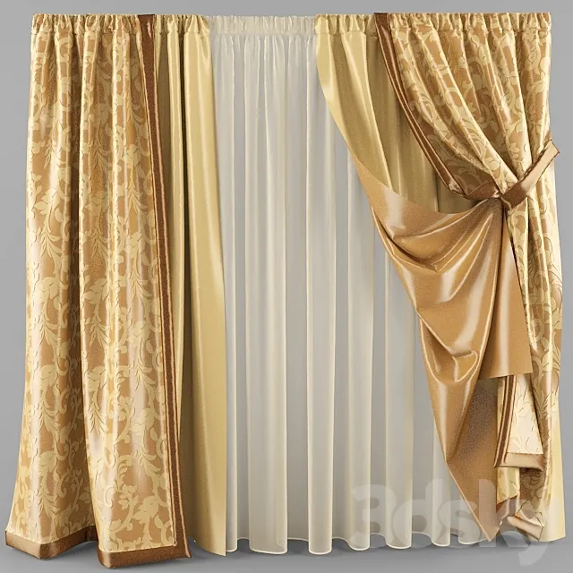 curtains with a veil 3DSMax File