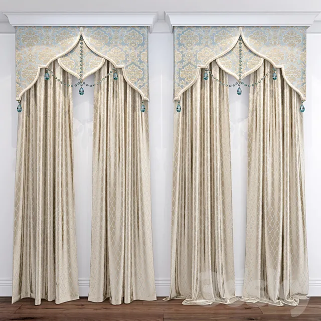 curtains with bandeau 3DSMax File