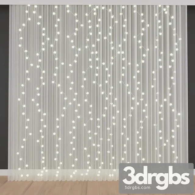 Curtains with garlands 3dsmax Download
