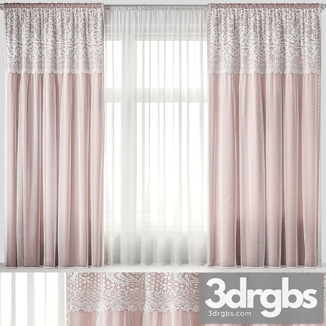 Curtains with Lace 3dsmax Download