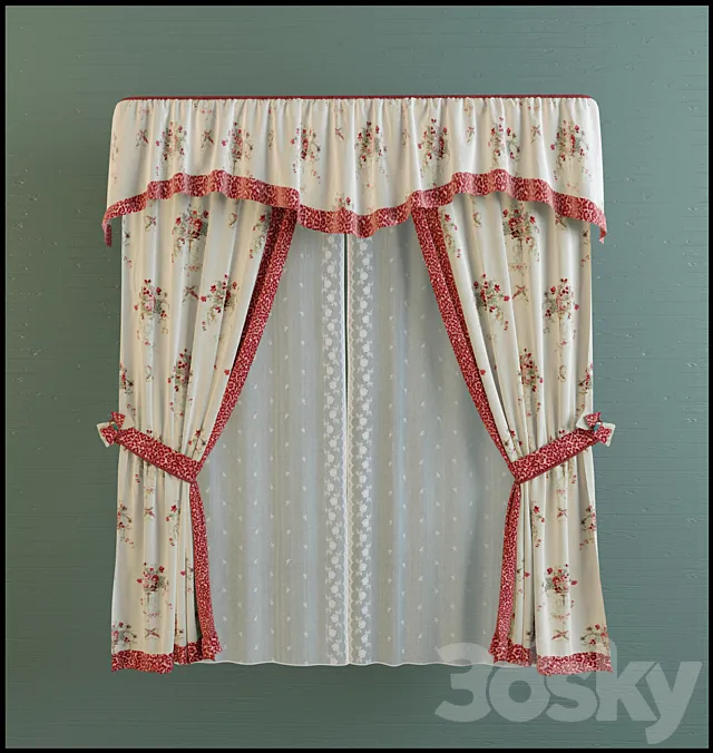 curtains with lambrequins 3DSMax File