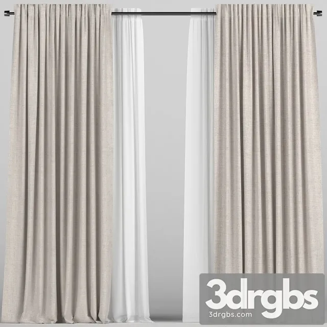 Curtains With Tulle 3dsmax Download