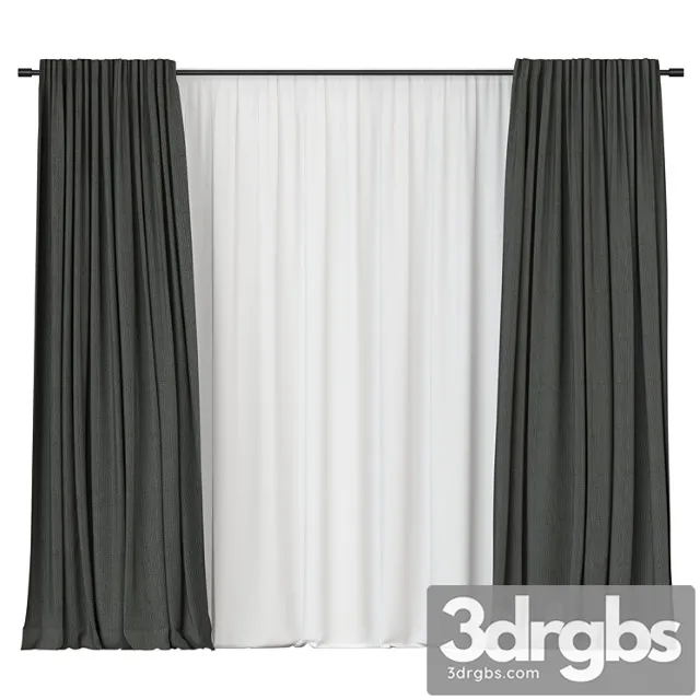 Curtains with tulle