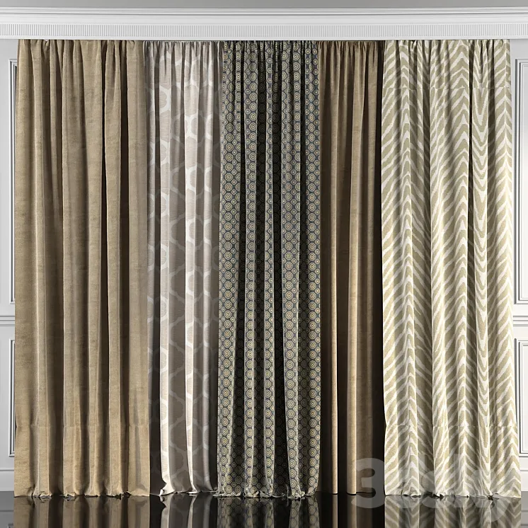 Curtains with window 45 3DS Max