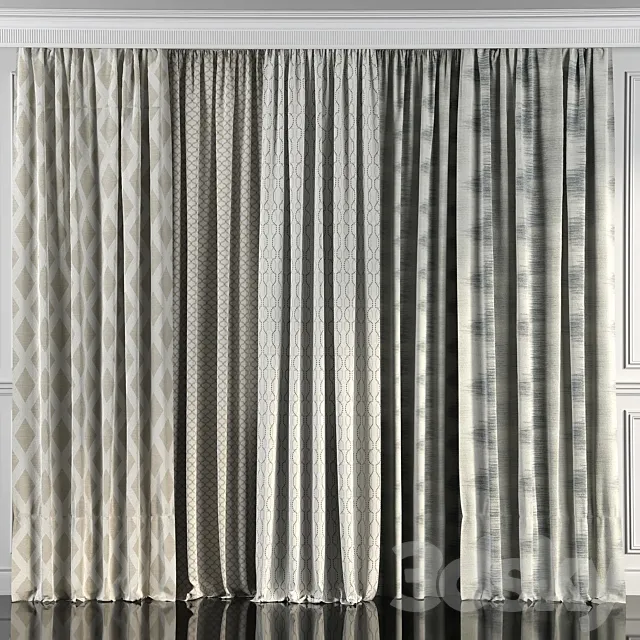 Curtains with window 49 3ds Max