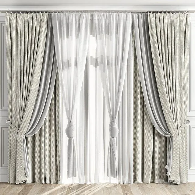 Curtains with window 510C 3dsMax Model