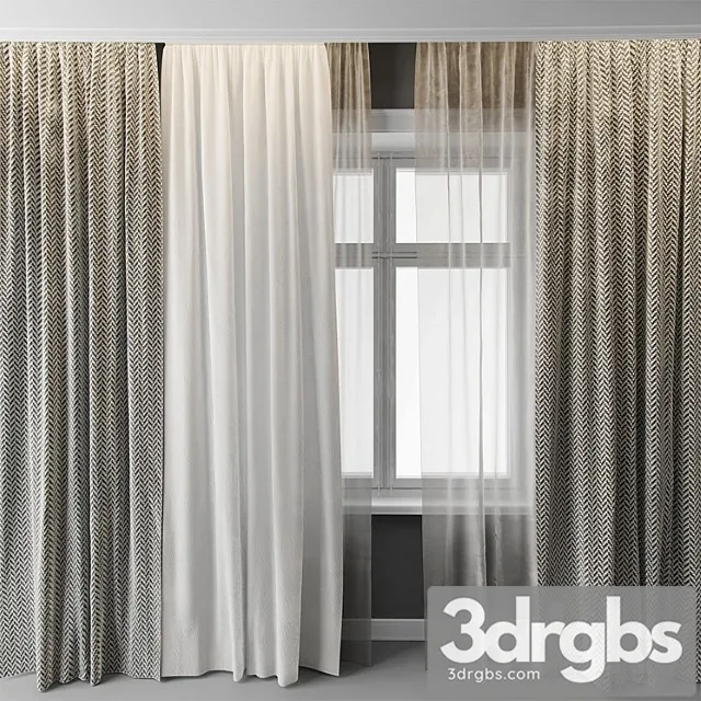 Curtains with window