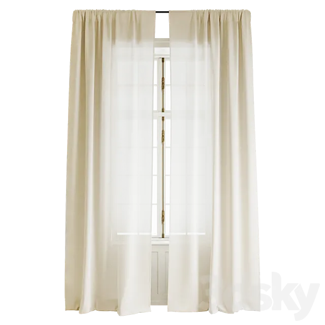 curtains Zara Home 3ds Max