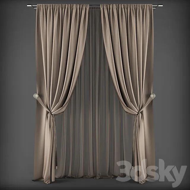 Curtains321 3DS Max Model