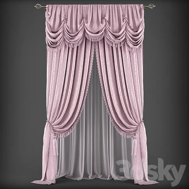 Curtains344 3DS Max Model