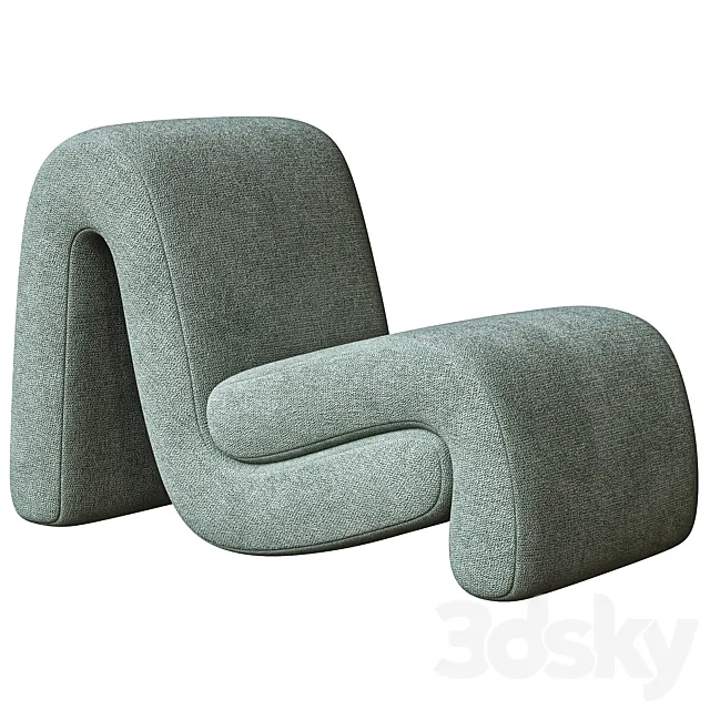 Curve Armchair 3dsMax Model