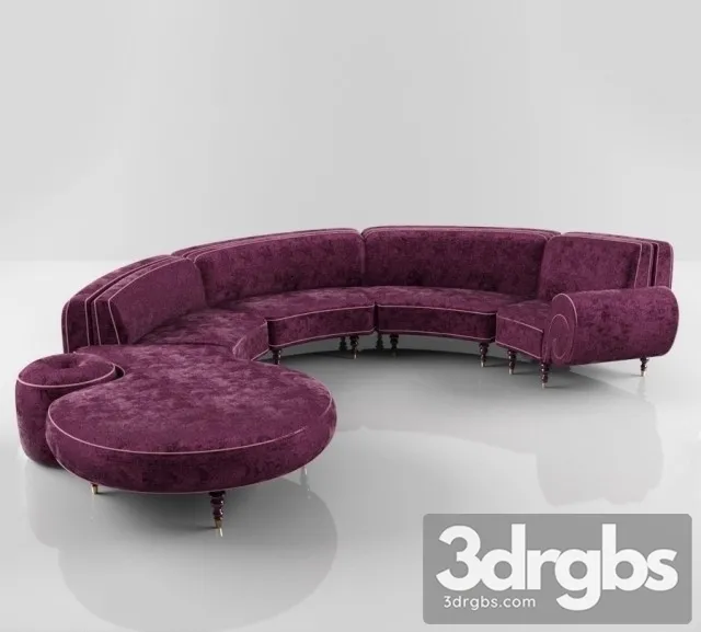 Curved Halley Sofa 01 3dsmax Download